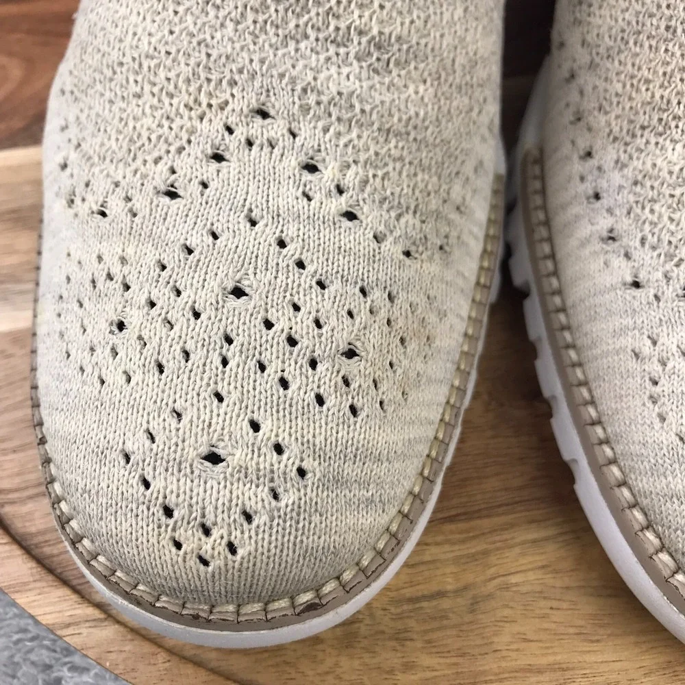 Cole Haan ZeroGrand Stitchlite Wingtip Oxford Mens 11M Harbour Mist Gray Knit
